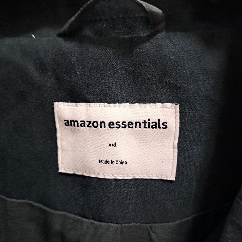 Women's Trench Coat Amazon Essentials Size XXL Blue Water Resistant Classic - Picture 3 of 10